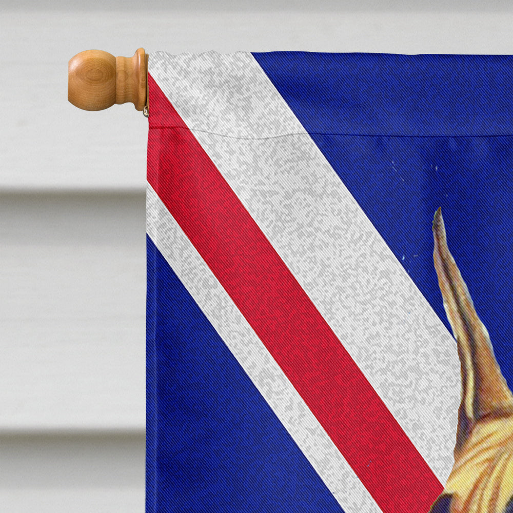 Great Dane with English Union Jack British Flag House Flag 28x40 Porch Sleeve Pole Decorative Outside Yard Banner Artwork Wall Hanging, Polyester