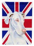Great Dane with English Union Jack British Flag House Flag 28x40 Porch Sleeve Pole Decorative Outside Yard Banner Artwork Wall Hanging, Polyester
