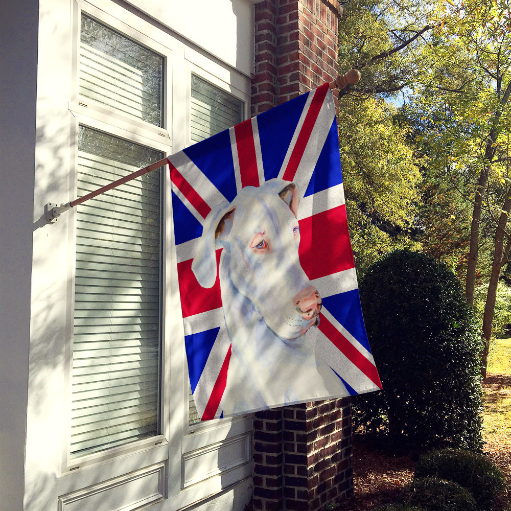 Great Dane with English Union Jack British Flag House Flag 28x40 Porch Sleeve Pole Decorative Outside Yard Banner Artwork Wall Hanging, Polyester
