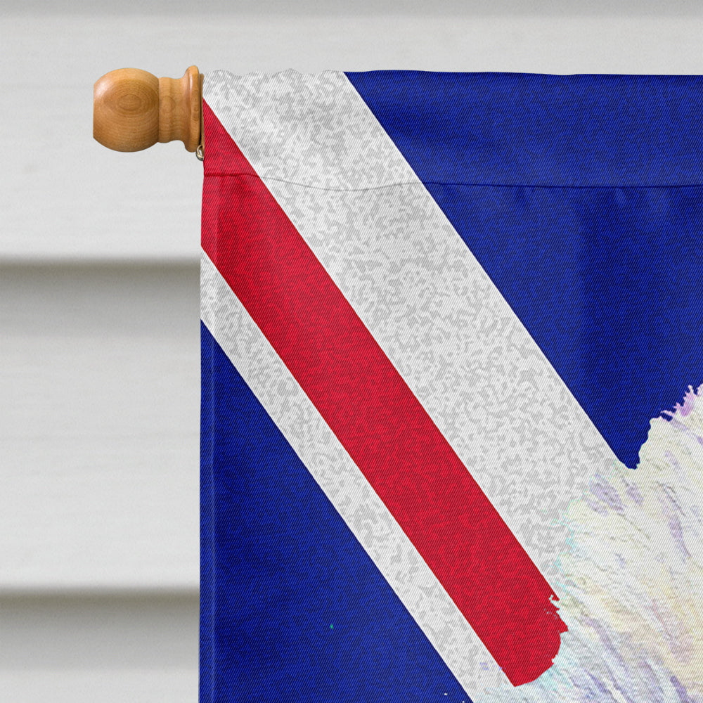 Westie with English Union Jack British Flag House Flag 28x40 Porch Sleeve Pole Decorative Outside Yard Banner Artwork Wall Hanging, Polyester
