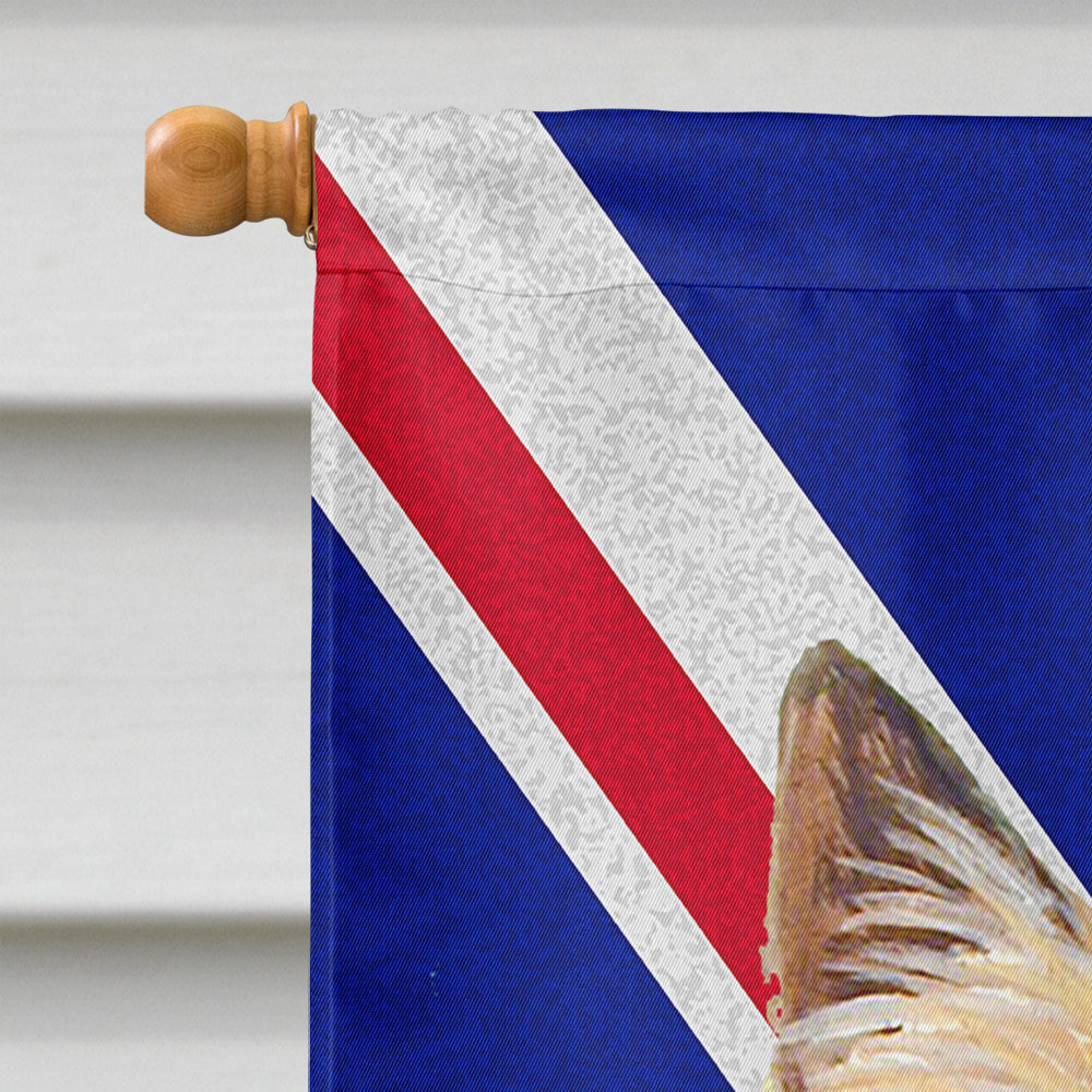 Cairn Terrier with English Union Jack British Flag House Flag 28x40 Porch Sleeve Pole Decorative Outside Yard Banner Artwork Wall Hanging, Polyester