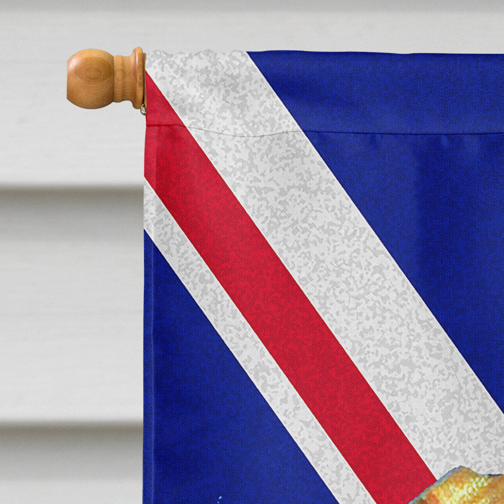 Vizsla with English Union Jack British Flag House Flag 28x40 Porch Sleeve Pole Decorative Outside Yard Banner Artwork Wall Hanging, Polyester