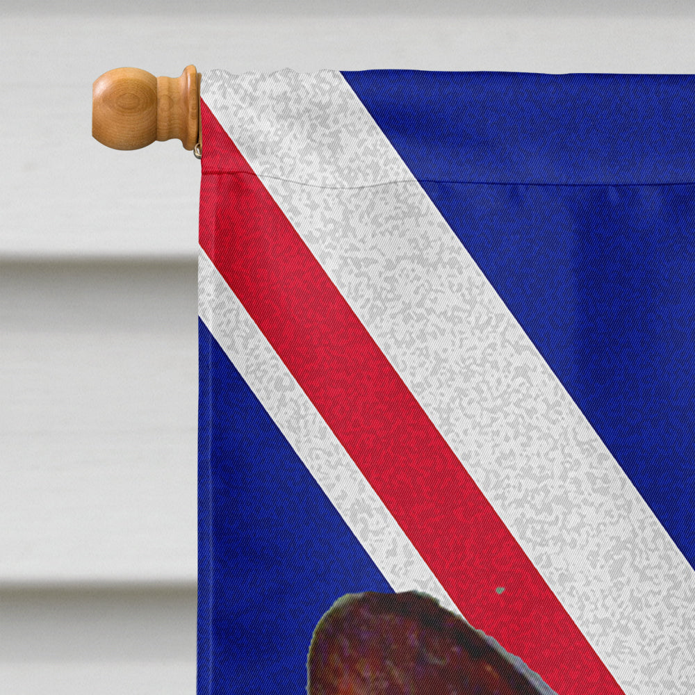 Corgi with English Union Jack British Flag House Flag 28x40 Porch Sleeve Pole Decorative Outside Yard Banner Artwork Wall Hanging, Polyester