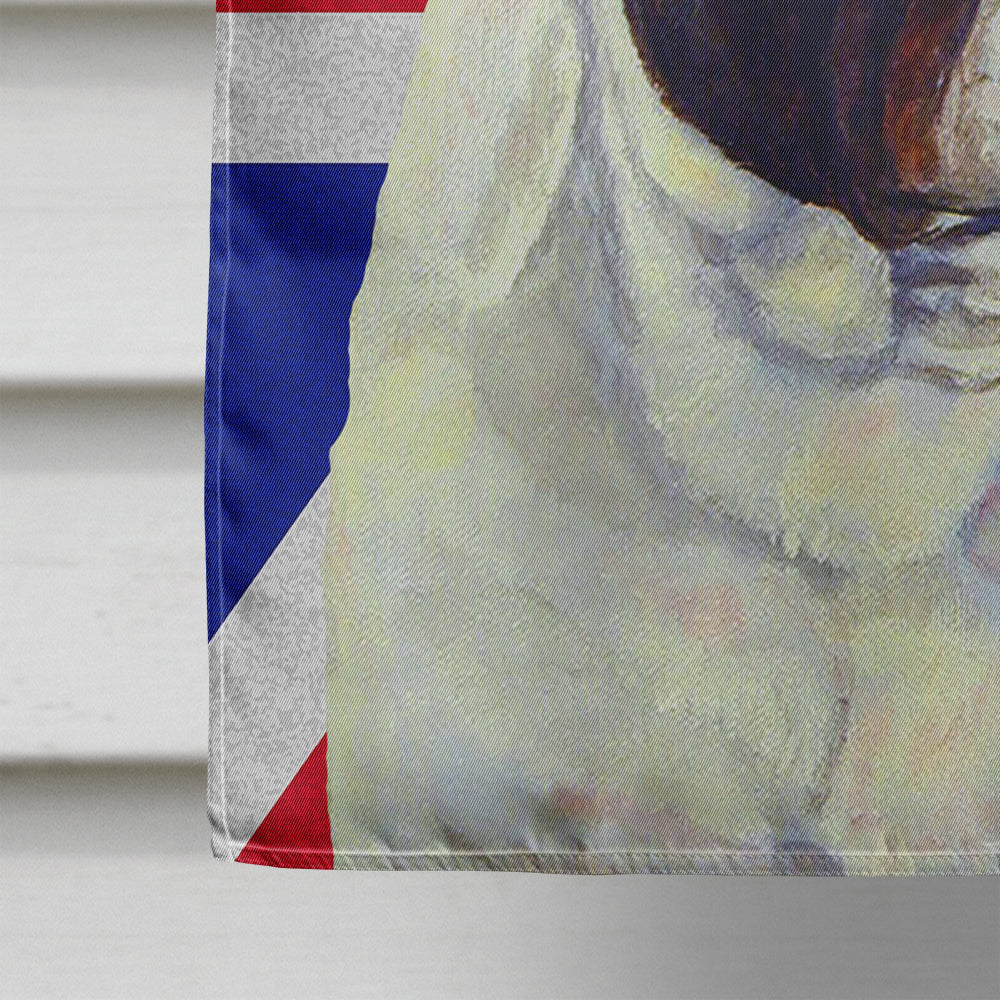 French Bulldog with English Union Jack British Flag House Flag 28x40 Porch Sleeve Pole Decorative Outside Yard Banner Artwork Wall Hanging, Polyester
