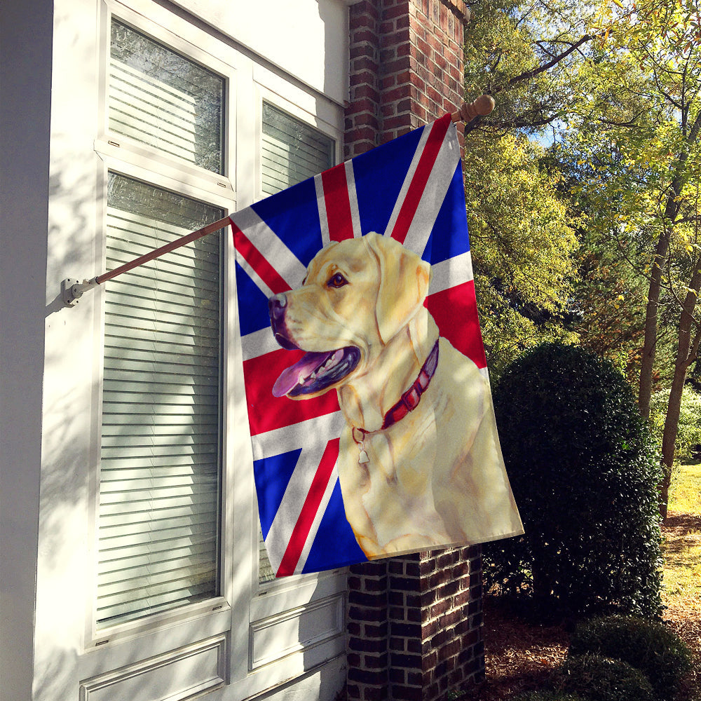 Labrador with English Union Jack British Flag House Flag 28x40 Porch Sleeve Pole Decorative Outside Yard Banner Artwork Wall Hanging, Polyester