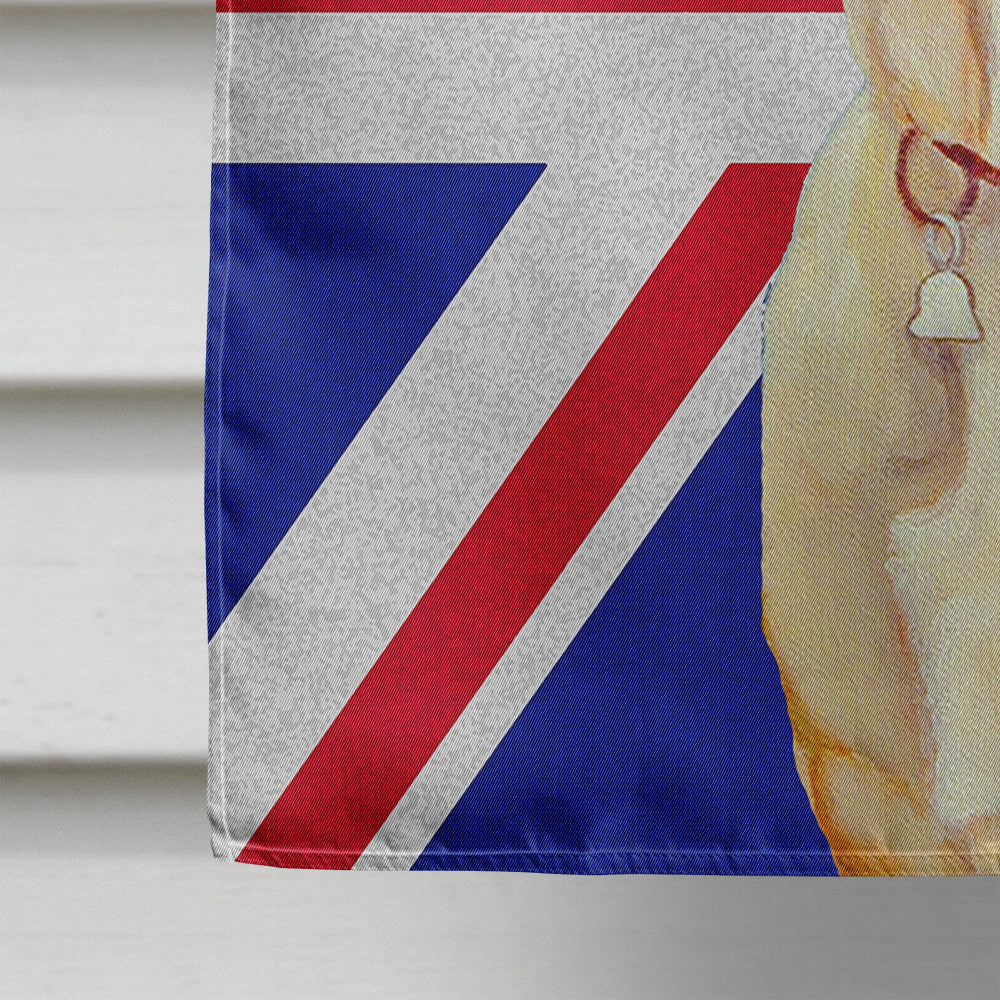 Labrador with English Union Jack British Flag House Flag 28x40 Porch Sleeve Pole Decorative Outside Yard Banner Artwork Wall Hanging, Polyester