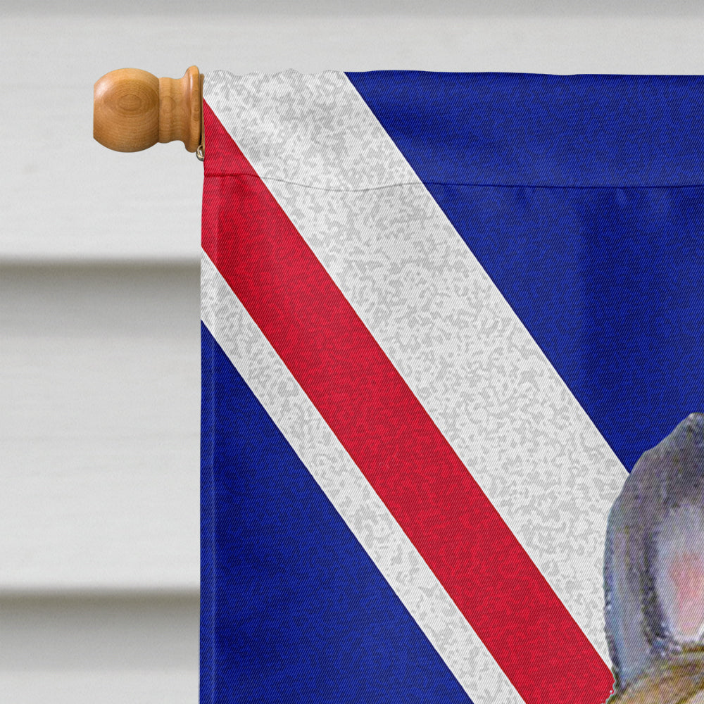French Bulldog with English Union Jack British Flag House Flag 28x40 Porch Sleeve Pole Decorative Outside Yard Banner Artwork Wall Hanging, Polyester