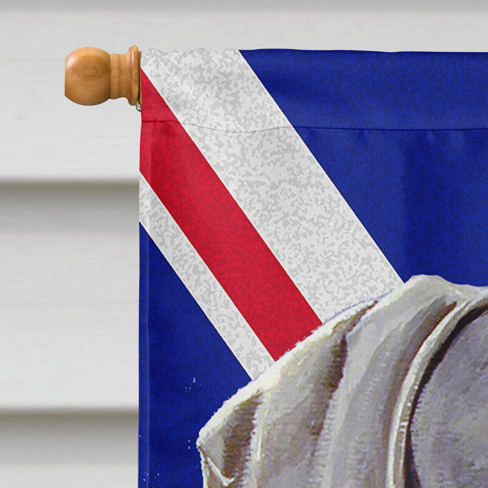 Weimaraner with English Union Jack British Flag House Flag 28x40 Porch Sleeve Pole Decorative Outside Yard Banner Artwork Wall Hanging, Polyester