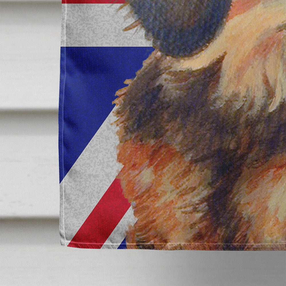 Dachshund with English Union Jack British Flag House Flag 28x40 Porch Sleeve Pole Decorative Outside Yard Banner Artwork Wall Hanging, Polyester