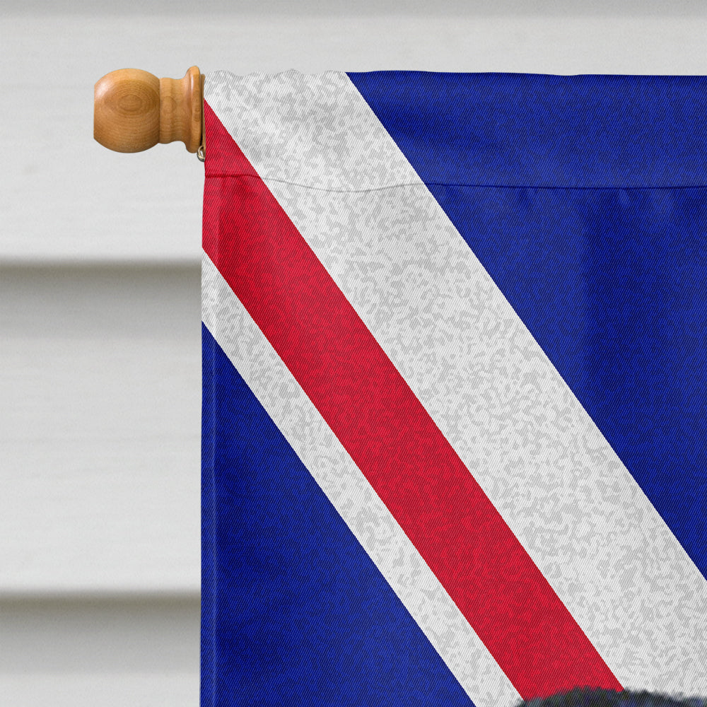 Brussels Griffon with English Union Jack British Flag House Flag 28x40 Porch Sleeve Pole Decorative Outside Yard Banner Artwork Wall Hanging, Polyester