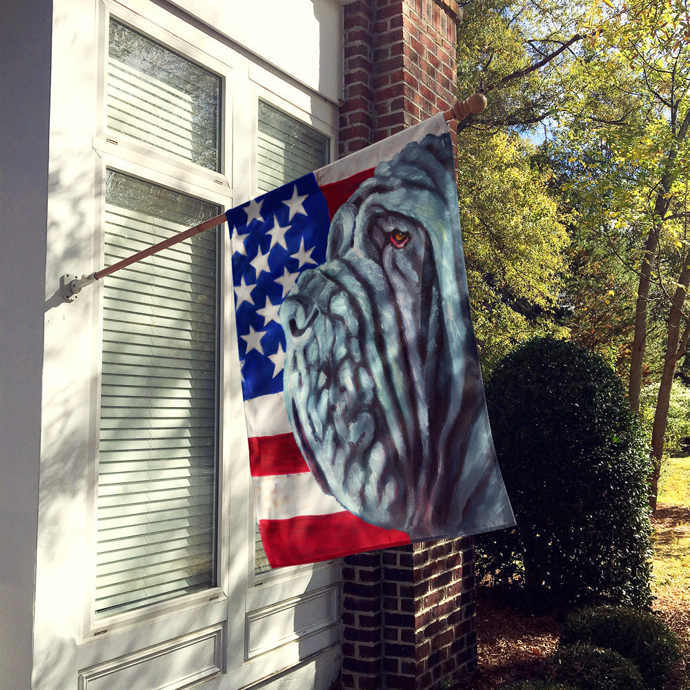 Neapolitan Mastiff USA Patriotic American Flag House Flag 28x40 Porch Sleeve Pole Decorative Outside Yard Banner Artwork Wall Hanging, Polyester