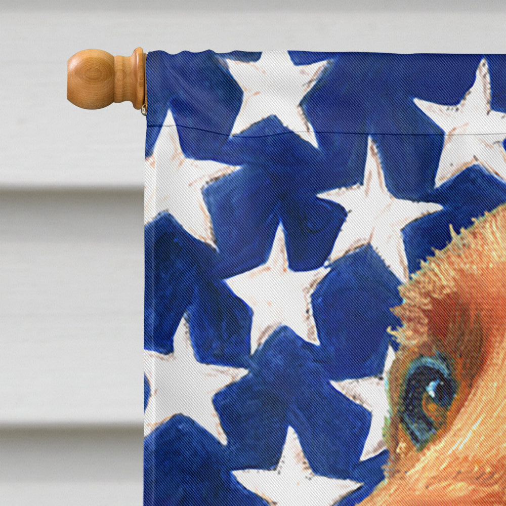 Irish Setter USA Patriotic American Flag House Flag 28x40 Porch Sleeve Pole Decorative Outside Yard Banner Artwork Wall Hanging, Polyester