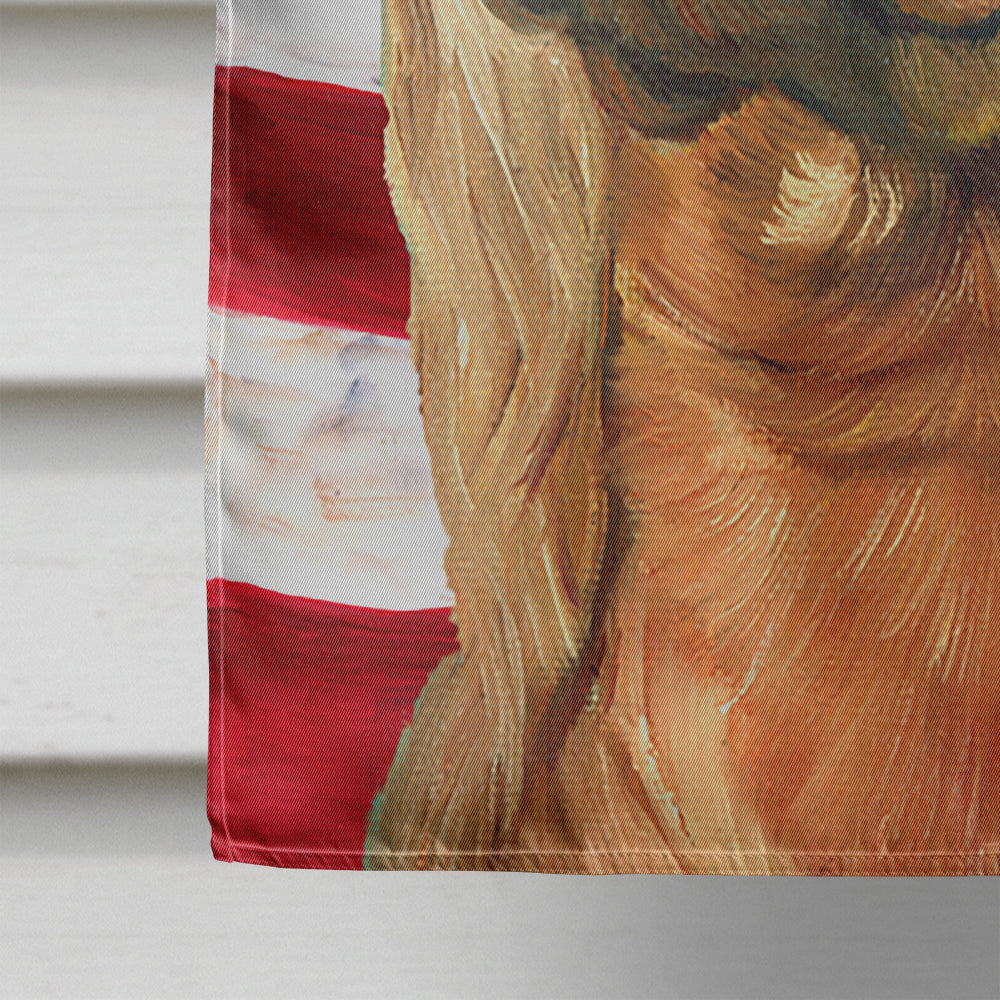 Irish Setter USA Patriotic American Flag House Flag 28x40 Porch Sleeve Pole Decorative Outside Yard Banner Artwork Wall Hanging, Polyester