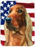 Irish Setter USA Patriotic American Flag Cutting Board Tempered Glass Kitchen Cutting Surface, Heat Resistant Chopping, Non-Slip Feet, Food Prep & Serving