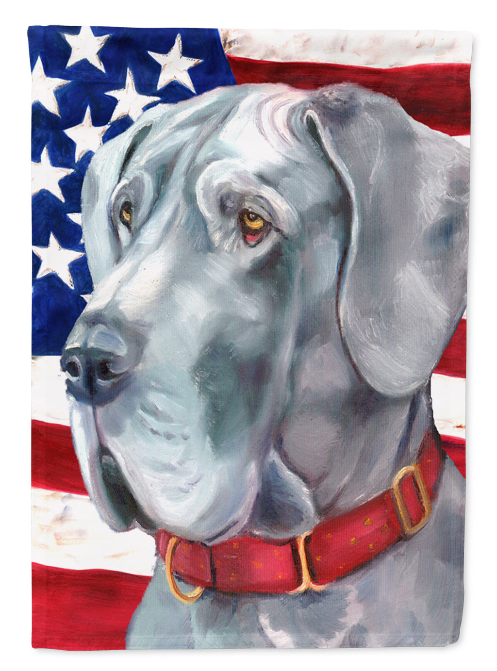 Great Dane USA Patriotic American Flag House Flag 28x40 Porch Sleeve Pole Decorative Outside Yard Banner Artwork Wall Hanging, Polyester