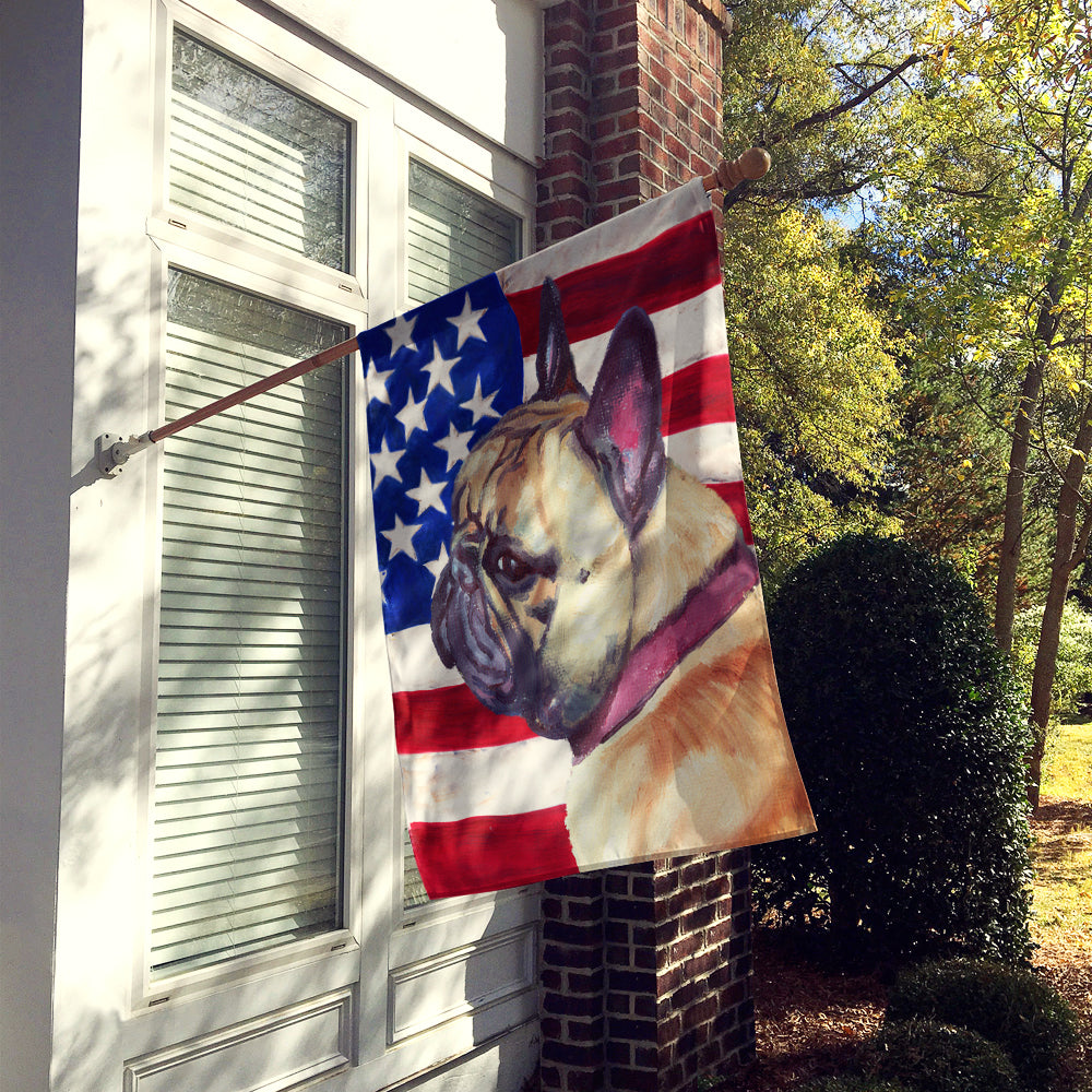 French Bulldog Frenchie USA Patriotic American Flag House Flag 28x40 Porch Sleeve Pole Decorative Outside Yard Banner Artwork Wall Hanging, Polyester