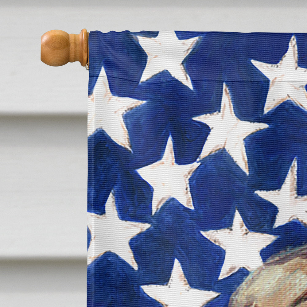 French Bulldog Frenchie USA Patriotic American Flag House Flag 28x40 Porch Sleeve Pole Decorative Outside Yard Banner Artwork Wall Hanging, Polyester