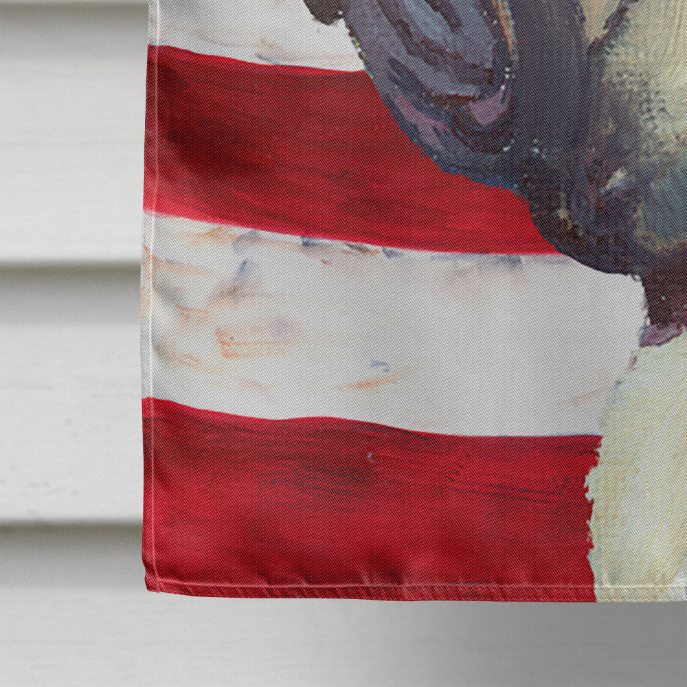French Bulldog Frenchie USA Patriotic American Flag House Flag 28x40 Porch Sleeve Pole Decorative Outside Yard Banner Artwork Wall Hanging, Polyester