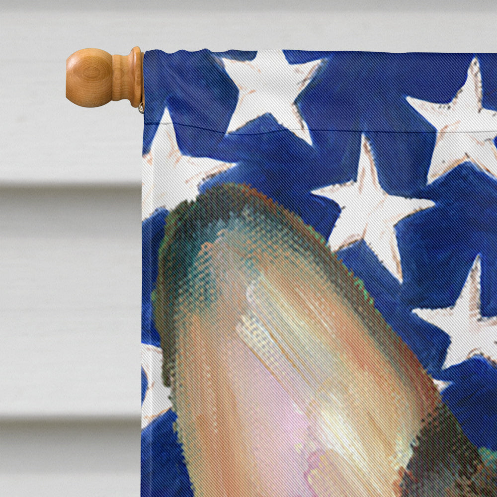 Corgi USA Patriotic American Flag House Flag 28x40 Porch Sleeve Pole Decorative Outside Yard Banner Artwork Wall Hanging, Polyester