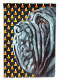 Neapolitan Mastiff Candy Corn Halloween House Flag 28x40 Porch Sleeve Pole Decorative Outside Yard Banner Artwork Wall Hanging, Polyester