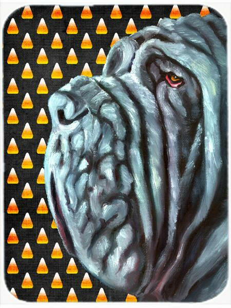 Neapolitan Mastiff Candy Corn Halloween Cutting Board Tempered Glass Kitchen Cutting Surface, Heat Resistant Chopping, Non-Slip Feet, Food Prep & Serving