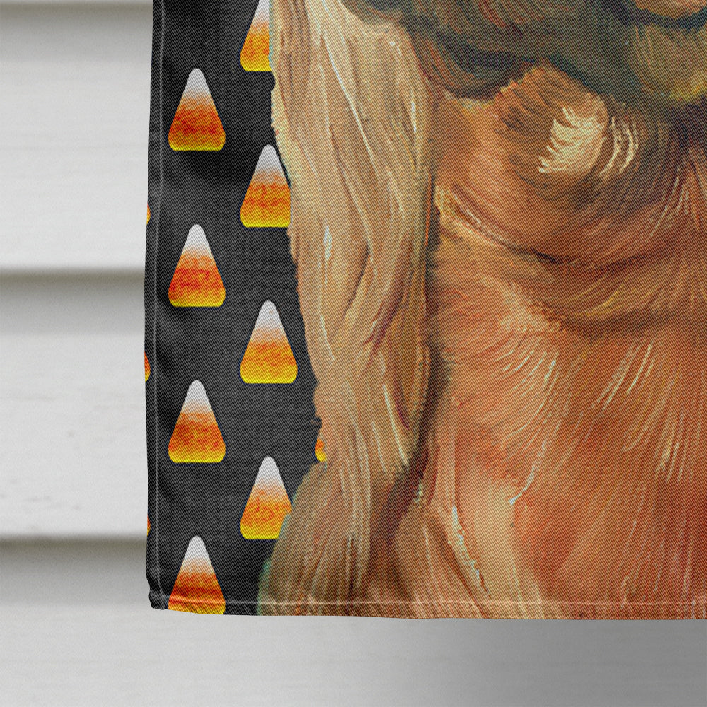 Irish Setter Candy Corn Halloween House Flag 28x40 Porch Sleeve Pole Decorative Outside Yard Banner Artwork Wall Hanging, Polyester