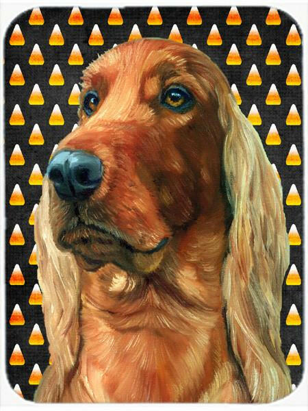 Irish Setter Candy Corn Halloween Cutting Board Tempered Glass Kitchen Cutting Surface, Heat Resistant Chopping, Non-Slip Feet, Food Prep & Serving