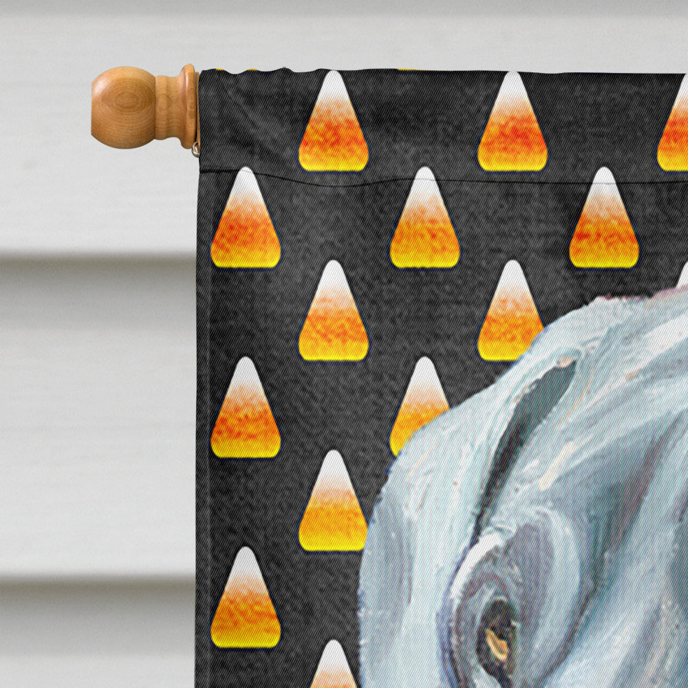 Great Dane Candy Corn Halloween House Flag 28x40 Porch Sleeve Pole Decorative Outside Yard Banner Artwork Wall Hanging, Polyester