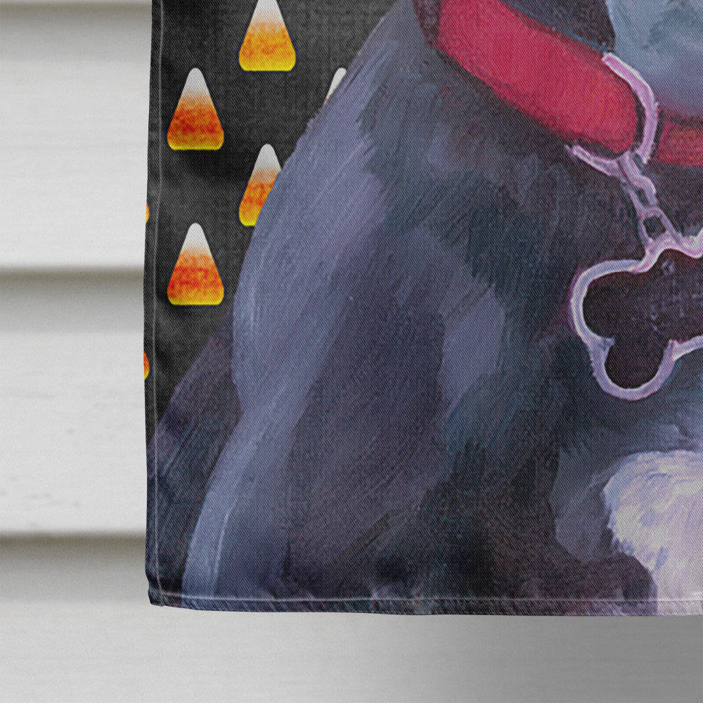 Black Great Dane Puppy Candy Corn Halloween House Flag 28x40 Porch Sleeve Pole Decorative Outside Yard Banner Artwork Wall Hanging, Polyester