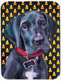 Black Great Dane Puppy Candy Corn Halloween Cutting Board Tempered Glass Kitchen Cutting Surface, Heat Resistant Chopping, Non-Slip Feet, Food Prep & Serving