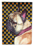French Bulldog Frenchie Candy Corn Halloween House Flag 28x40 Porch Sleeve Pole Decorative Outside Yard Banner Artwork Wall Hanging, Polyester