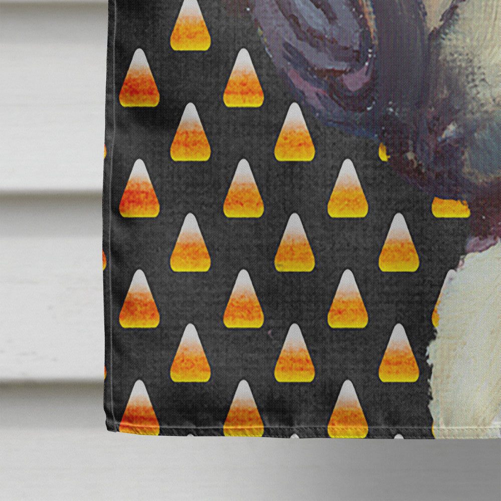French Bulldog Frenchie Candy Corn Halloween House Flag 28x40 Porch Sleeve Pole Decorative Outside Yard Banner Artwork Wall Hanging, Polyester