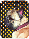 French Bulldog Frenchie Candy Corn Halloween Cutting Board Tempered Glass Kitchen Cutting Surface, Heat Resistant Chopping, Non-Slip Feet, Food Prep & Serving