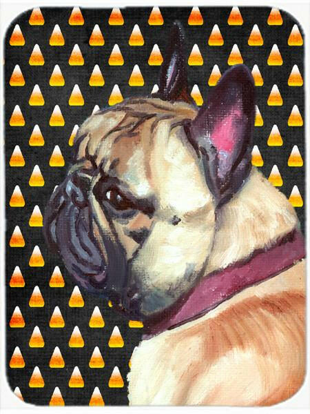 French Bulldog Frenchie Candy Corn Halloween Cutting Board Tempered Glass Kitchen Cutting Surface, Heat Resistant Chopping, Non-Slip Feet, Food Prep & Serving