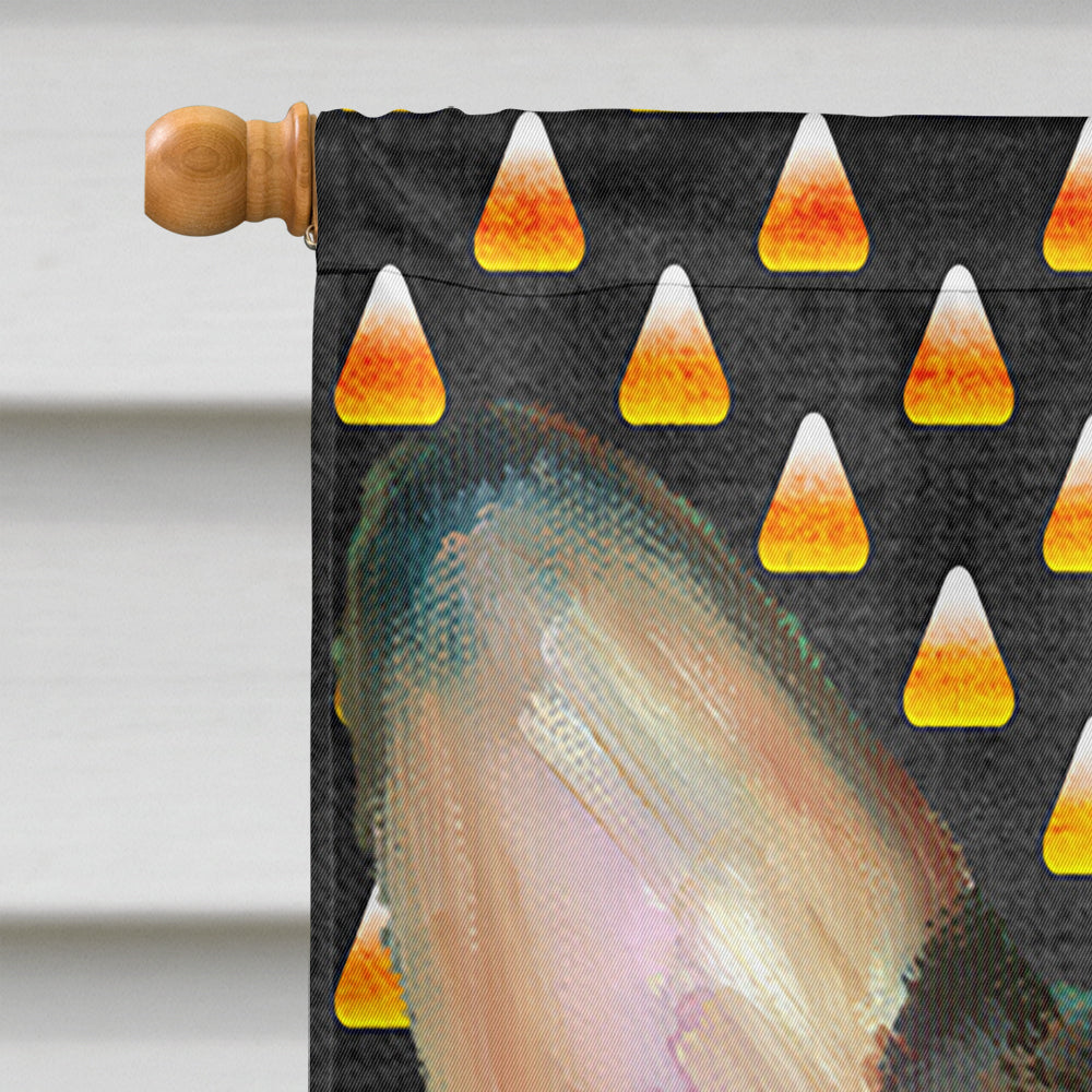 Corgi Candy Corn Halloween House Flag 28x40 Porch Sleeve Pole Decorative Outside Yard Banner Artwork Wall Hanging, Polyester