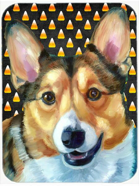 Corgi Candy Corn Halloween Cutting Board Tempered Glass Kitchen Cutting Surface, Heat Resistant Chopping, Non-Slip Feet, Food Prep & Serving