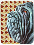 Neapolitan Mastiff Fall Leaves Cutting Board Tempered Glass Kitchen Cutting Surface, Heat Resistant Chopping, Non-Slip Feet, Food Prep & Serving