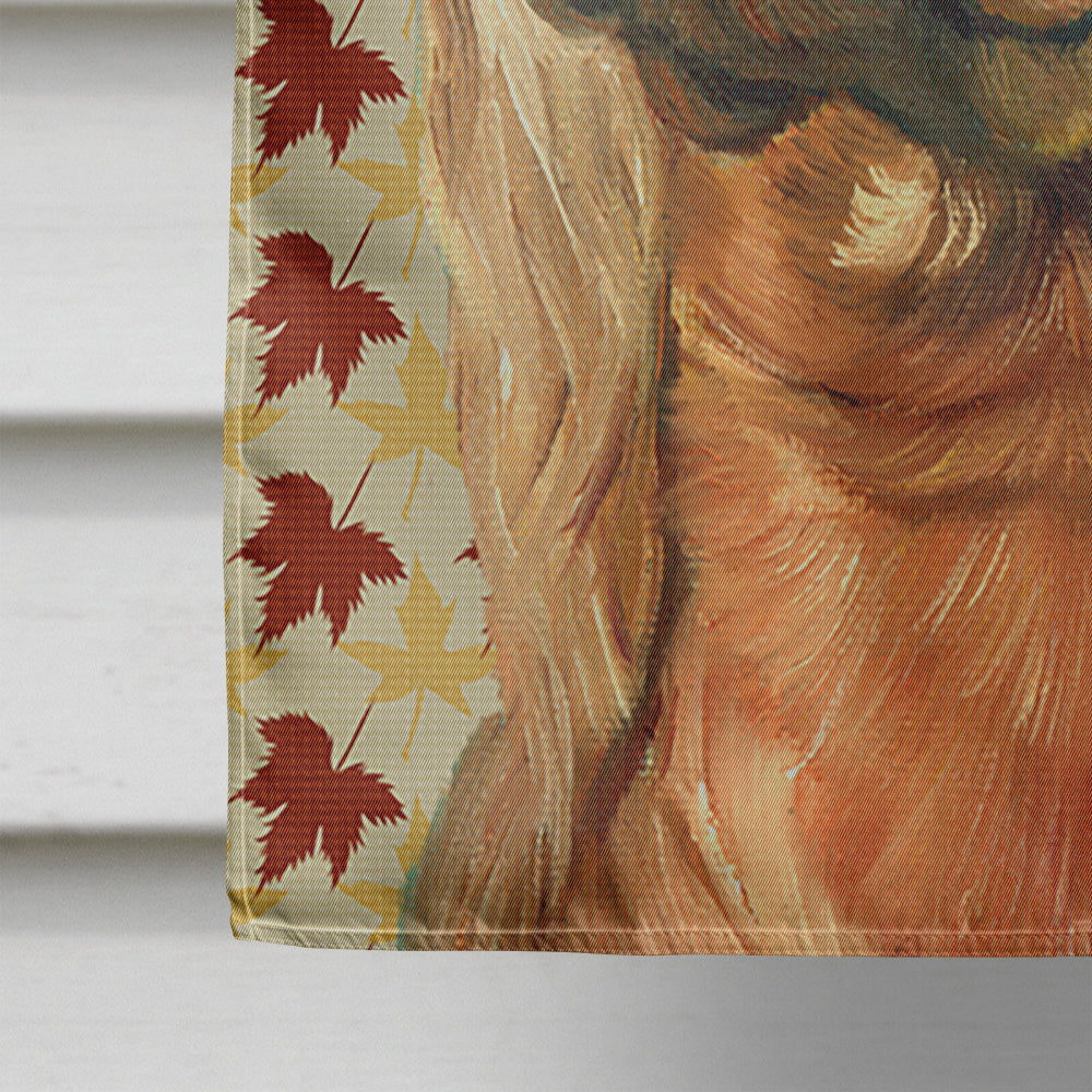Irish Setter Fall Leaves House Flag 28x40 Porch Sleeve Pole Decorative Outside Yard Banner Artwork Wall Hanging, Polyester
