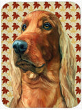 Irish Setter Fall Leaves Cutting Board Tempered Glass Kitchen Cutting Surface, Heat Resistant Chopping, Non-Slip Feet, Food Prep & Serving