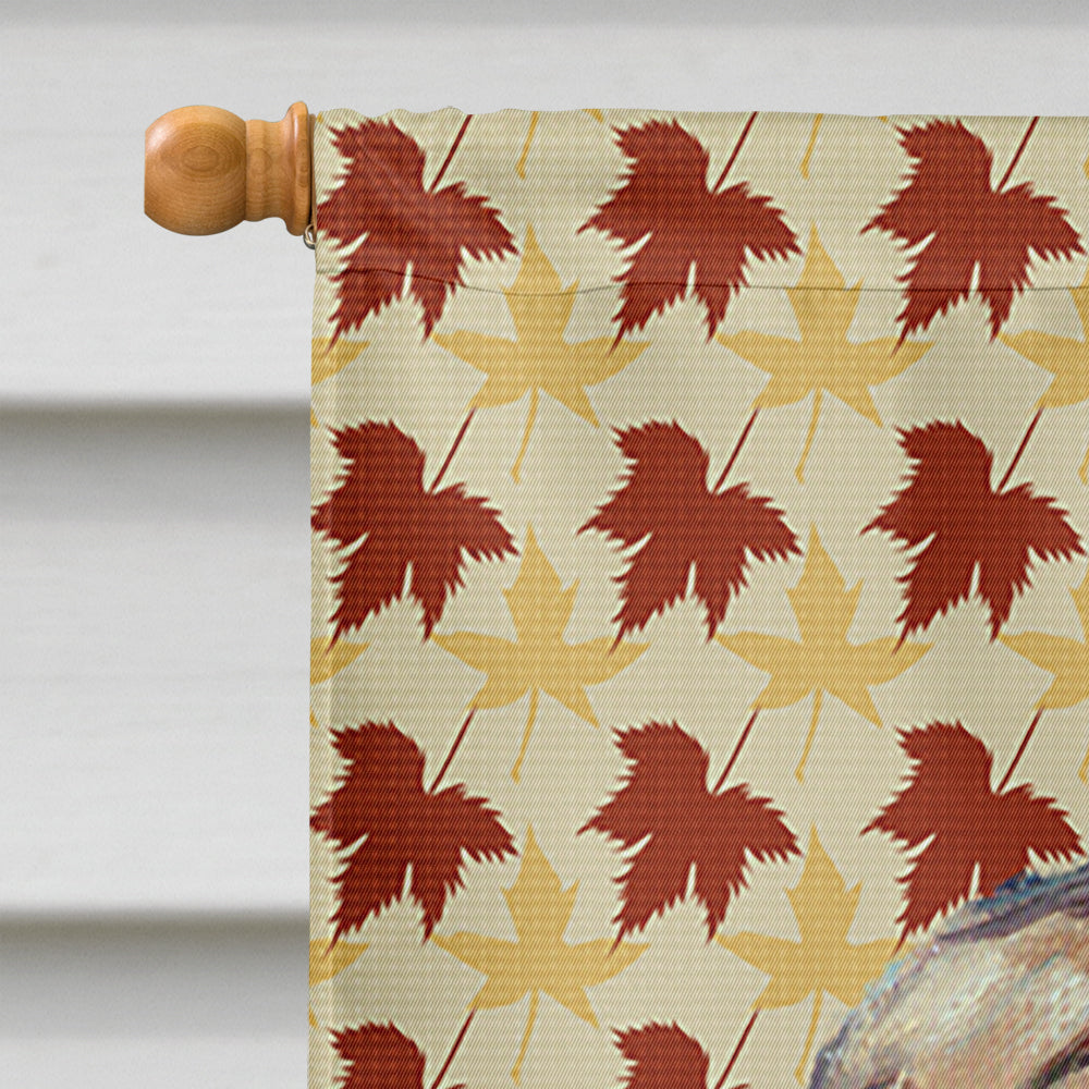 French Bulldog Frenchie Fall Leaves House Flag 28x40 Porch Sleeve Pole Decorative Outside Yard Banner Artwork Wall Hanging, Polyester