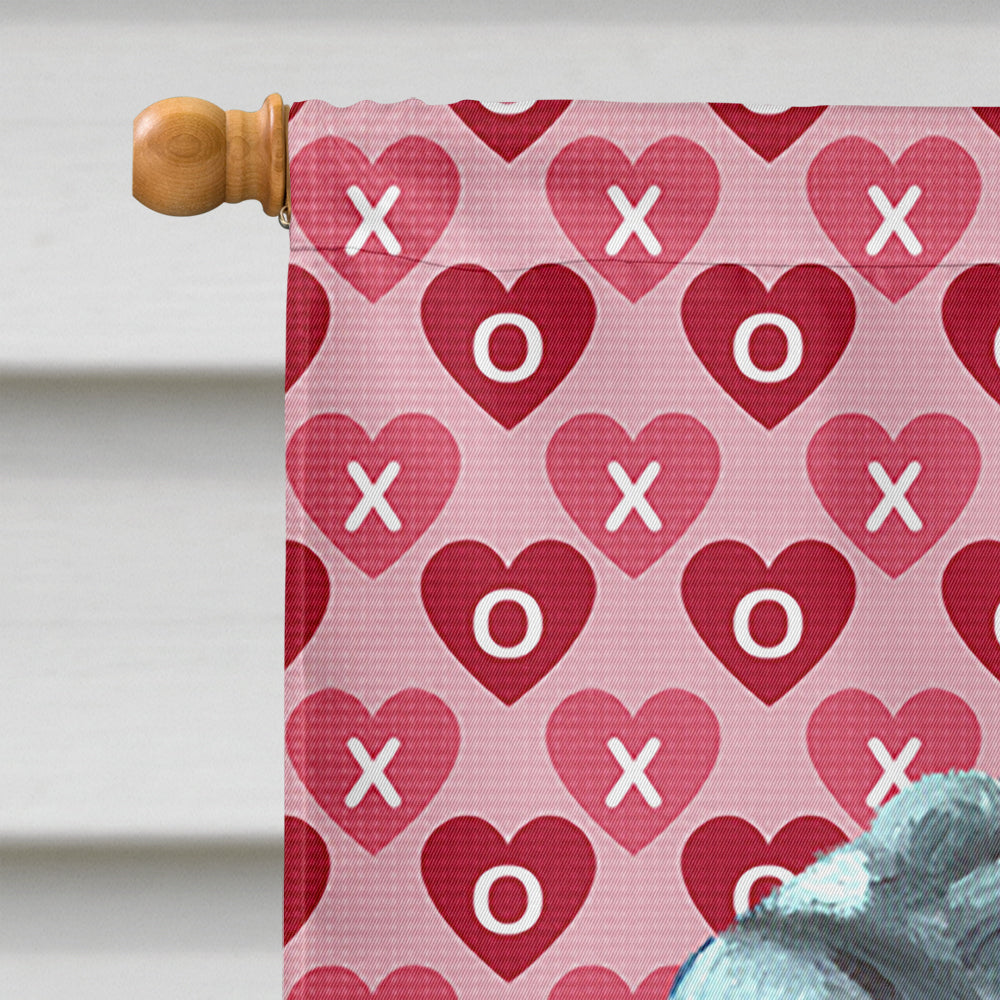 Neapolitan Mastiff Hearts Love and Valentine's Day House Flag 28x40 Porch Sleeve Pole Decorative Outside Yard Banner Artwork Wall Hanging, Polyester