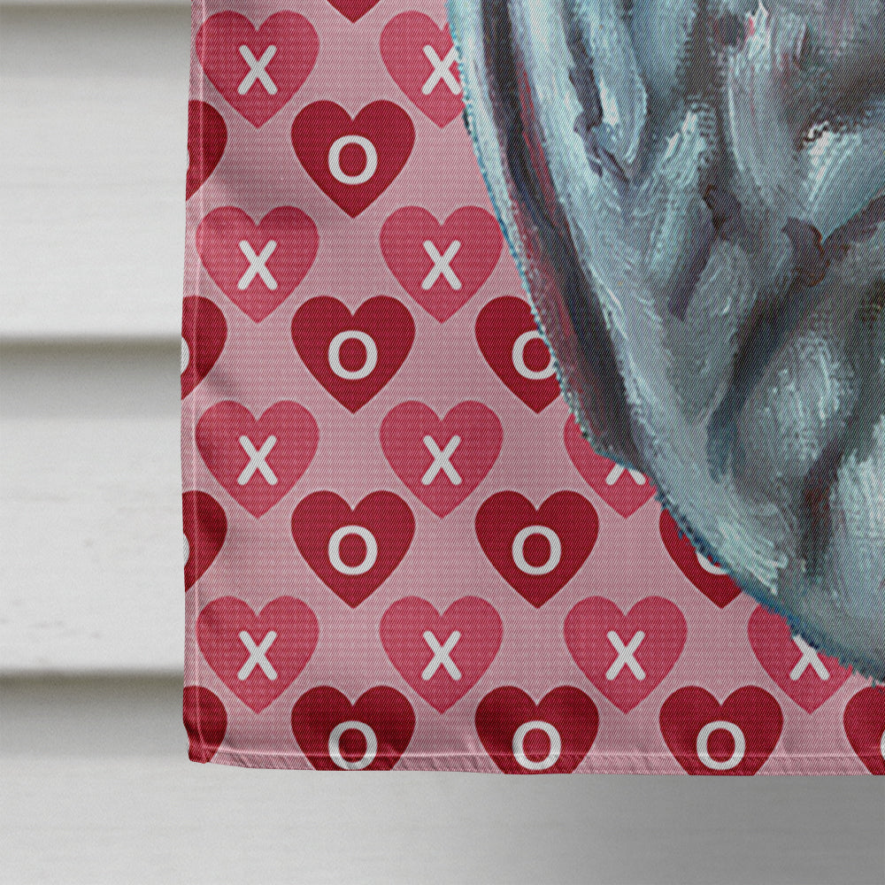 Neapolitan Mastiff Hearts Love and Valentine's Day House Flag 28x40 Porch Sleeve Pole Decorative Outside Yard Banner Artwork Wall Hanging, Polyester