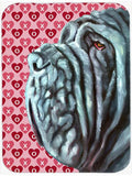 Neapolitan Mastiff Hearts Love and Valentine's Day Cutting Board Tempered Glass Kitchen Cutting Surface, Heat Resistant Chopping, Non-Slip Feet, Food Prep & Serving