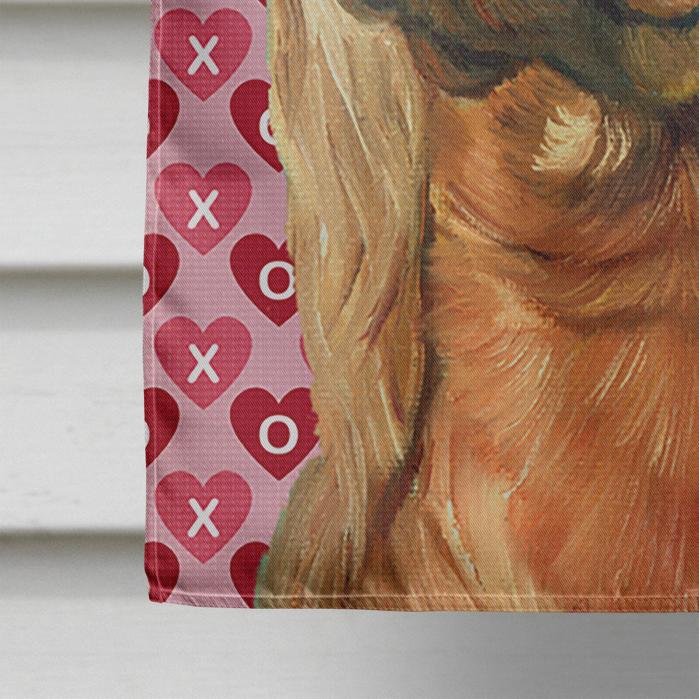 Irish Setter Hearts Love and Valentine's Day House Flag 28x40 Porch Sleeve Pole Decorative Outside Yard Banner Artwork Wall Hanging, Polyester