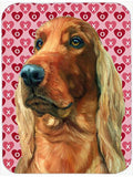 Irish Setter Hearts Love and Valentine's Day Cutting Board Tempered Glass Kitchen Cutting Surface, Heat Resistant Chopping, Non-Slip Feet, Food Prep & Serving