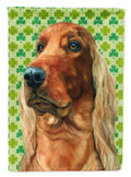 Irish Setter St. Patrick's Day Shamrock House Flag 28x40 Porch Sleeve Pole Decorative Outside Yard Banner Artwork Wall Hanging, Polyester