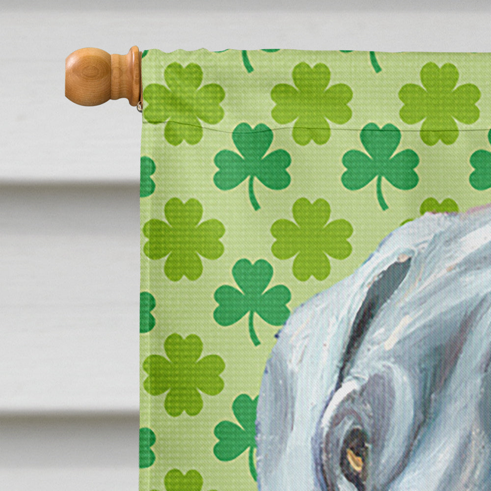 Great Dane St. Patrick's Day Shamrock House Flag 28x40 Porch Sleeve Pole Decorative Outside Yard Banner Artwork Wall Hanging, Polyester