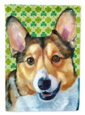 Corgi St. Patrick's Day Shamrock House Flag 28x40 Porch Sleeve Pole Decorative Outside Yard Banner Artwork Wall Hanging, Polyester