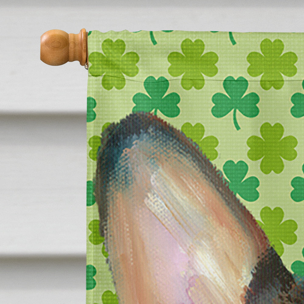 Corgi St. Patrick's Day Shamrock House Flag 28x40 Porch Sleeve Pole Decorative Outside Yard Banner Artwork Wall Hanging, Polyester