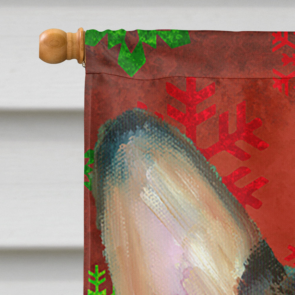 Corgi Red Snowflakes Holiday Christmas House Flag 28x40 Porch Sleeve Pole Decorative Outside Yard Banner Artwork Wall Hanging, Polyester